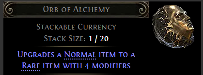 MMOJUGG Path of Exile 2 Orb of Alchemy * 300 Details View of Item Function and Use